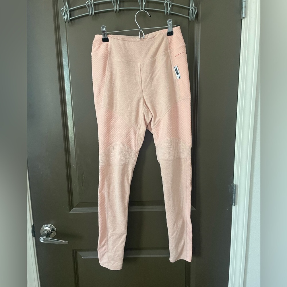 Gymshark Light Pink Track Pants Slim Fit Joggers Athletic Women’s Size Medium